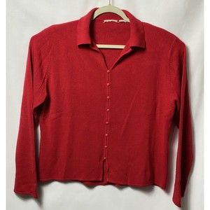 Women Knit Sweater Red Size L /XL